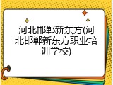 河北邯郸新东方(河北邯郸新东方职业培训学校)