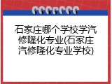 石家庄哪个学校学汽修隆化专业(石家庄汽修隆化专业学校)