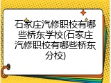 石家庄汽修职校有哪些桥东学校(石家庄汽修职校有哪些桥东分校)