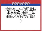 沧州有三年的职业技术学校吗(沧州三年制技术学校存在吗？)