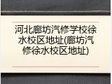 河北廊坊汽修学校徐水校区地址(廊坊汽修徐水校区地址)