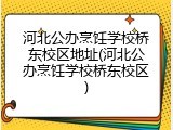河北公办烹饪学校桥东校区地址(河北公办烹饪学校桥东校区)