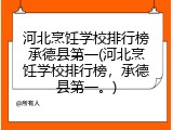 河北烹饪学校排行榜承德县第一(河北烹饪学校排行榜，承德县第一。)