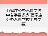 石家庄公办汽修学校中专学费多少(石家庄公办汽修学校中专学费)