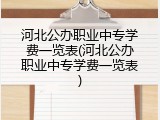 河北公办职业中专学费一览表(河北公办职业中专学费一览表)
