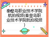 秦皇岛职业技术学院航拍视频(秦皇岛职业技术学院航拍视频)