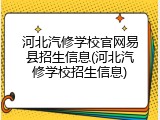 河北汽修学校官网易县招生信息(河北汽修学校招生信息)