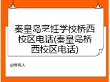 秦皇岛烹饪学校桥西校区电话(秦皇岛桥西校区电话)