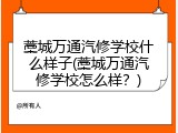 藁城万通汽修学校什么样子(藁城万通汽修学校怎么样？)
