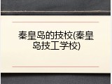 秦皇岛的技校(秦皇岛技工学校)