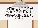 石家庄有几个汽修学校宣化区的(石家庄汽修学校宣化区有几个？)