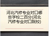 河北汽修专业对口哪些学校二百分(河北汽修专业对口院校)