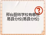 邢台厨师学校有哪些易县分校(易县分校)