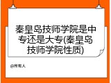 秦皇岛技师学院是中专还是大专(秦皇岛技师学院性质)