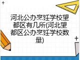 河北公办烹饪学校望都区有几所(河北望都区公办烹饪学校数量)