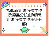 邯郸新能源汽修学校承德县分校(邯郸新能源汽修学校承德分部)