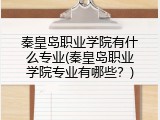 秦皇岛职业学院有什么专业(秦皇岛职业学院专业有哪些？)