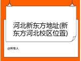 河北新东方地址(新东方河北校区位置)