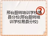 邢台厨师培训学校易县分校(邢台厨师培训学校易县分校)