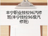 丰宁职业技校96汽修班(丰宁技校96级汽修班)