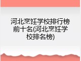 河北烹饪学校排行榜前十名(河北烹饪学校排名榜)