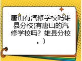 唐山有汽修学校吗雄县分校(有唐山的汽修学校吗？雄县分校。)