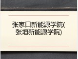 张家口新能源学院(张垣新能源学院)