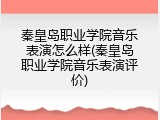 秦皇岛职业学院音乐表演怎么样(秦皇岛职业学院音乐表演评价)