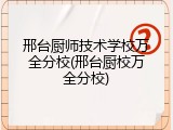 邢台厨师技术学校万全分校(邢台厨校万全分校)