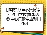 邯郸职教中心汽修专业对口学校(邯郸职教中心汽修专业对口学校)