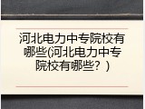 河北电力中专院校有哪些(河北电力中专院校有哪些？)