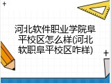河北软件职业学院阜平校区怎么样(河北软职阜平校区咋样)