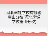 河北烹饪学校有哪些唐山分校(河北烹饪学校唐山分校)
