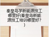 秦皇岛学新能源技工哪里好(秦皇岛新能源技工培训哪里好？)