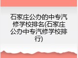 石家庄公办的中专汽修学校排名(石家庄公办中专汽修学校排行)