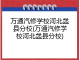 万通汽修学校河北蠡县分校(万通汽修学校河北蠡县分校)