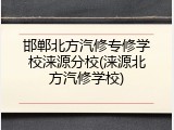邯郸北方汽修专修学校涞源分校(涞源北方汽修学校)