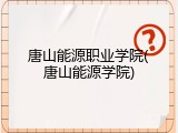 唐山能源职业学院(唐山能源学院)