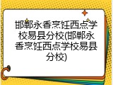 邯郸永香烹饪西点学校易县分校(邯郸永香烹饪西点学校易县分校)