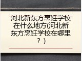 河北新东方烹饪学校在什么地方(河北新东方烹饪学校在哪里？)