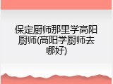 保定厨师那里学高阳厨师(高阳学厨师去哪好)