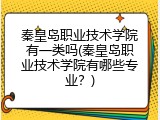 秦皇岛职业技术学院有一类吗(秦皇岛职业技术学院有哪些专业？)