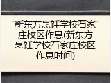 新东方烹饪学校石家庄校区作息(新东方烹饪学校石家庄校区作息时间)