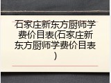 石家庄新东方厨师学费价目表(石家庄新东方厨师学费价目表)