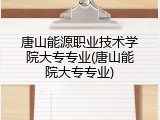 唐山能源职业技术学院大专专业(唐山能院大专专业)