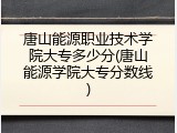 唐山能源职业技术学院大专多少分(唐山能源学院大专分数线)