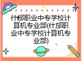 什邡职业中专学校计算机专业部(什邡职业中专学校计算机专业部)