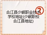 合江县少岷职业技术学校地址(少岷职校合江县地址)