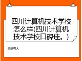 四川计算机技术学校怎么样(四川计算机技术学校口碑佳。)