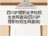 四川护理职业学校招生官网查询(四川护理职校招生网查询)